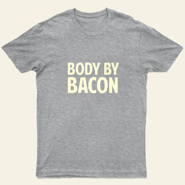 Entrageek Body By Bacon T-Shirt Funny Bacon Eating T-Shirt