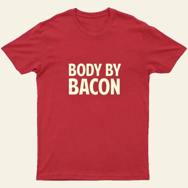Entrageek Body By Bacon T-Shirt Funny Bacon Eating T-Shirt