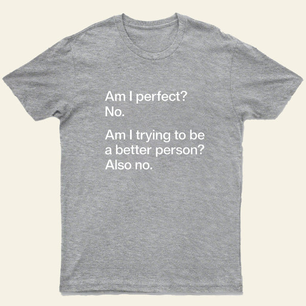 Am I Perfect No Entrageek T-Shirt