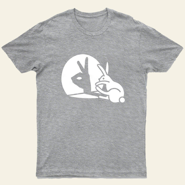 Funny Rabbit Hand Shadow Puppets Bunny Figure Pop Art T-Shirt