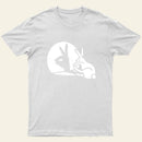 Funny Rabbit Hand Shadow Puppets Bunny Figure Pop Art T-Shirt