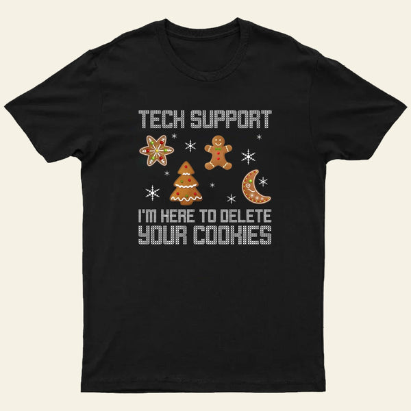 Funny Christmas Tech Support Computer Progra Entrageek T-Shirt