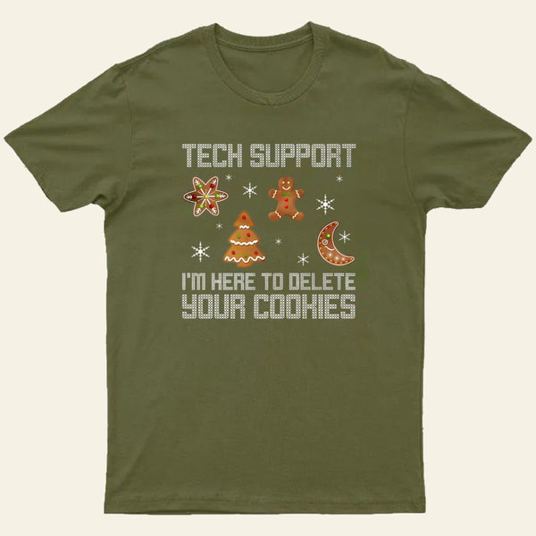 Funny Christmas Tech Support Computer Progra Entrageek T-Shirt