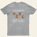 Funny Christmas Tech Support Computer Progra Entrageek T-Shirt