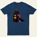 Christmas Lights Cat Entrageek T-Shirt