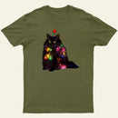 Christmas Lights Cat Entrageek T-Shirt