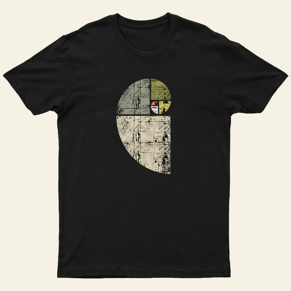 Distressed Fibonacci Spiral T-Shirt