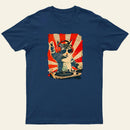 Rock Music Cat Vintage Entrageek T-Shirt