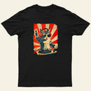 Rock Music Cat Vintage Entrageek T-Shirt