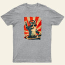Rock Music Cat Vintage Entrageek T-Shirt
