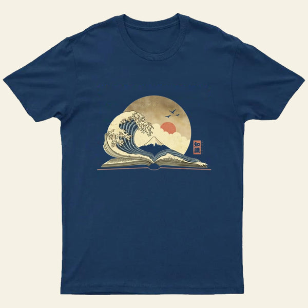The Great Wave Of Knowledge Entrageek T-Shirt