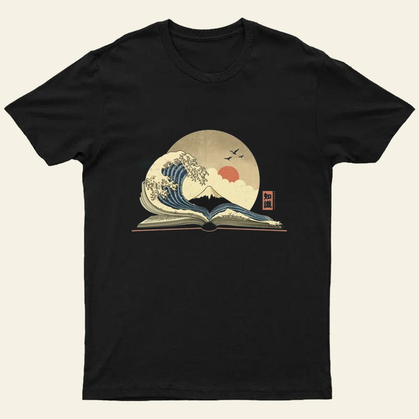 The Great Wave Of Knowledge Entrageek T-Shirt