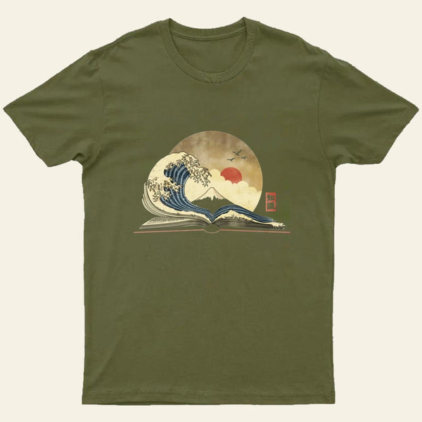 The Great Wave Of Knowledge Entrageek T-Shirt