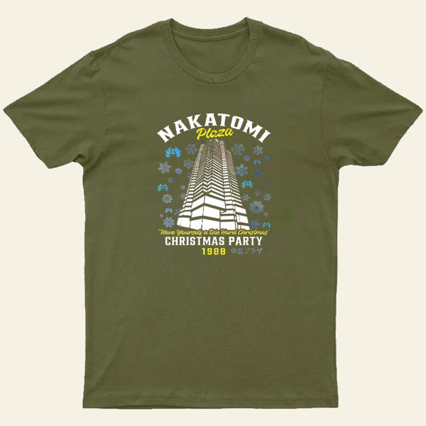 Christmas Nakatomi Building Die Hard Entrageek T-Shirt