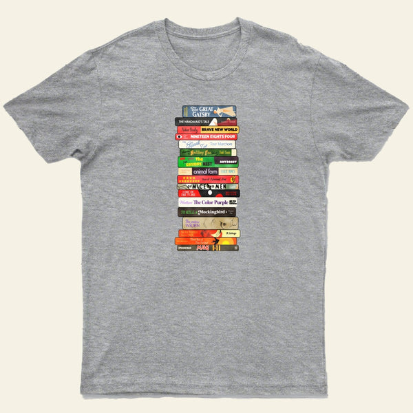 Classic Banned Books Stack Entrageek T-Shirt