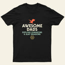 Awesome Dads Explore Dungeons and Slay Dragons Entrageek T-Shirt