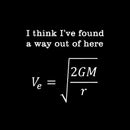 Escape Velocity Gravity Physics Engineer T-Shirt