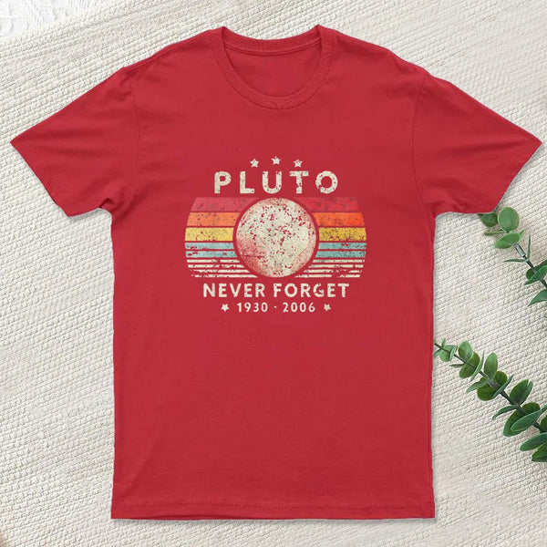 Never Forget Pluto Retro Style Entrageek T-Shirt