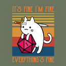 Cat It's Fine I'm Fine Everything's Fine Entrageek T-Shirt