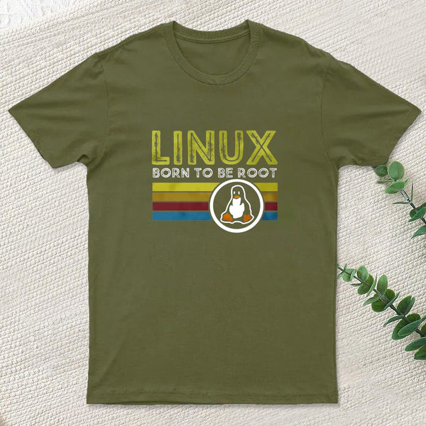 Linux Born To Be Root Entrageek T-Shirt