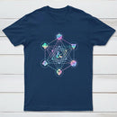 Scifi Holographic Geometric Dice T-Shirt