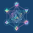 Scifi Holographic Geometric Dice T-Shirt