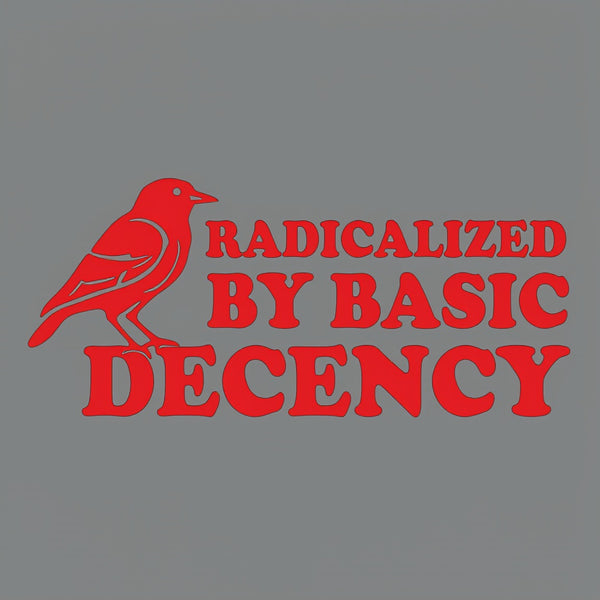Radicalized by Basic Decency Front and Back Printed Entrageek T-Shirt