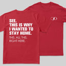 Stay Home Front and Back Printed Entrageek T-Shirt