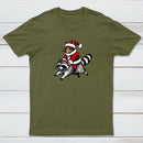 Santa Cat on A Raccoon Entrageek T-Shirt