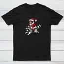 Santa Cat on A Raccoon Entrageek T-Shirt