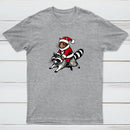 Santa Cat on A Raccoon Entrageek T-Shirt