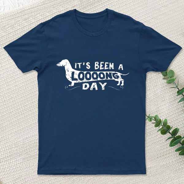 Dachshund Dog Its Been a Long Day Nerd T-Shirt