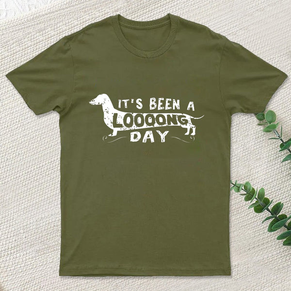 Dachshund Dog Its Been a Long Day Nerd T-Shirt
