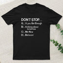 Dont Stop 80S Songs Multiple Choice Entrageek T-Shirt