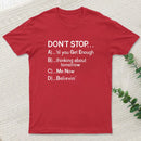 Dont Stop 80S Songs Multiple Choice Entrageek T-Shirt