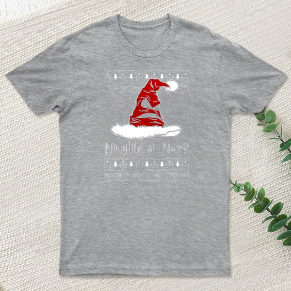Naughty Or Nice Sorting Santa Claus Entrageek T-Shirt