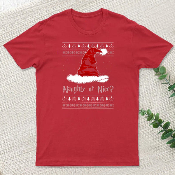 Naughty Or Nice Sorting Santa Claus Entrageek T-Shirt
