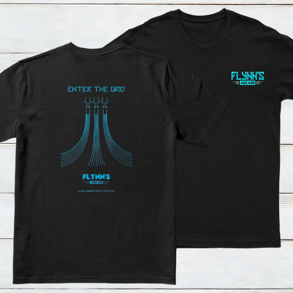 Enter The Grid Front And Back Printing Entrageek T-Shirt