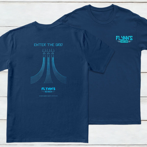 Enter The Grid Front And Back Printing Entrageek T-Shirt