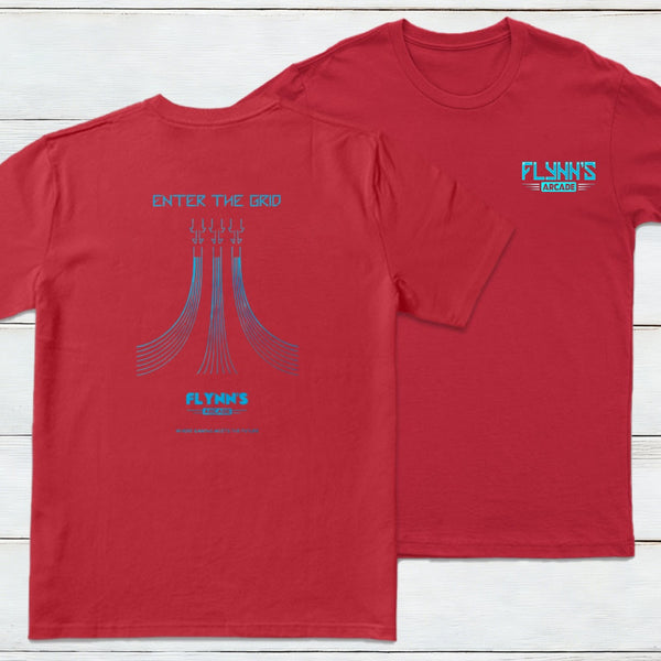 Enter The Grid Front And Back Printing Entrageek T-Shirt