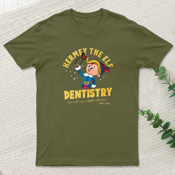 Hermey The Elf Dentistry Entrageek T-Shirt