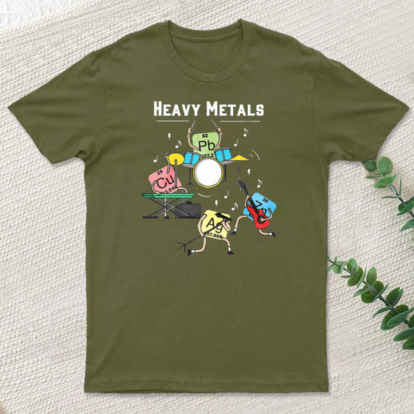 Heavy Metals Rock Chemistry Physics Periodic Table Of Elements Entrageek T-Shirt