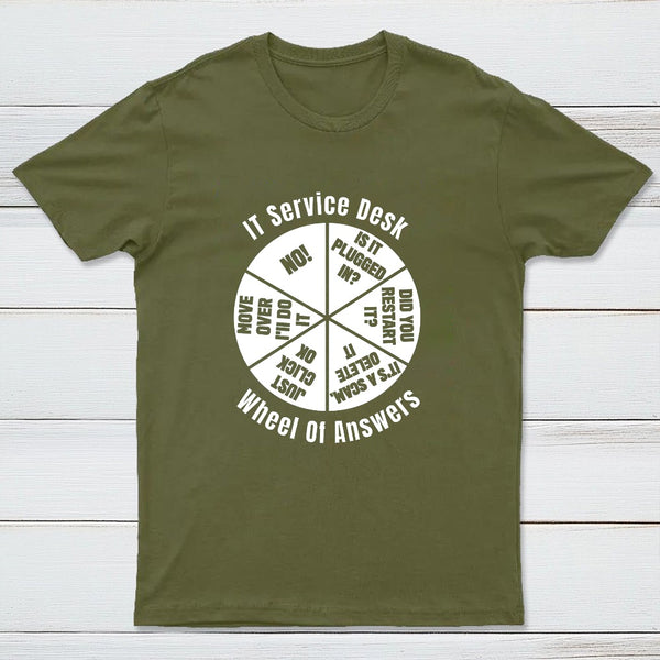 It Service Desk Wheel Of Answer T-Shirt