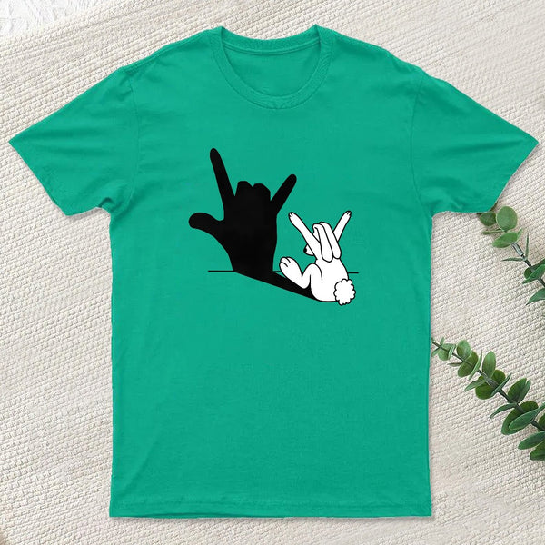 Funny Rabbit Hand Shadow T-Shirt