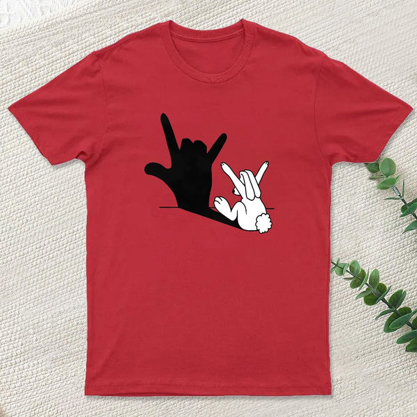 Funny Rabbit Hand Shadow T-Shirt