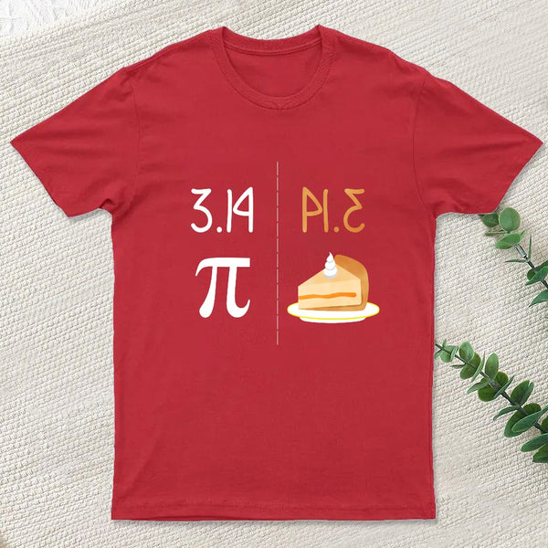 Funny Pi Mirror Image Of 3.14 Is Pie T-Shirt