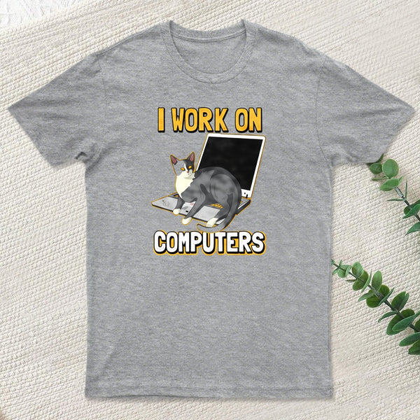 Funny Cat Of A Computer Scientist T-Shirt