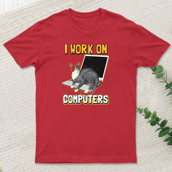Funny Cat Of A Computer Scientist T-Shirt