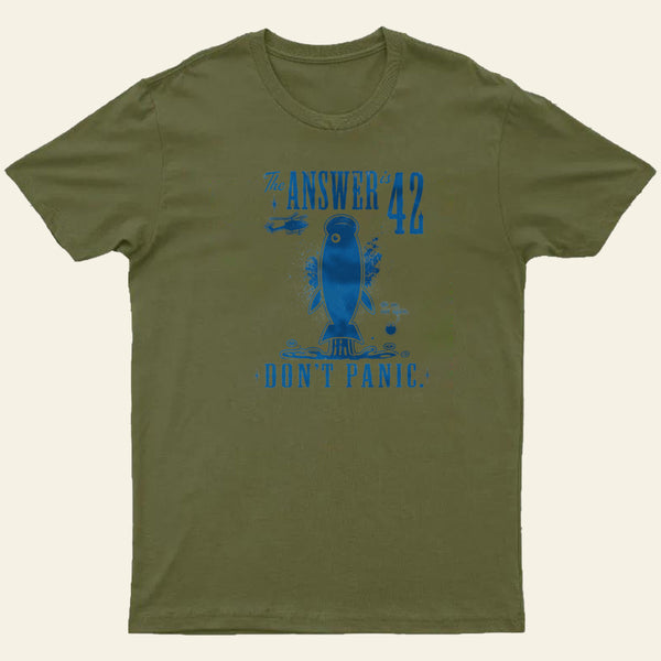 The Answer Is 42 Don't Panic Entrageek T-Shirt