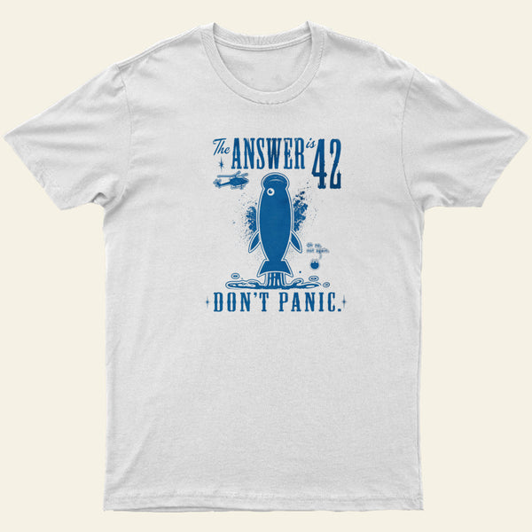 The Answer Is 42 Don't Panic Entrageek T-Shirt